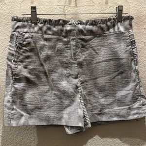 J. Crew Seersucker Blue and White Casual Shorts